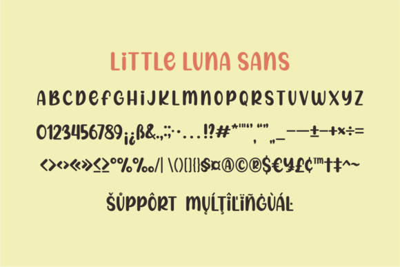 Little Luna Font PNG with transparent background - Preview 3