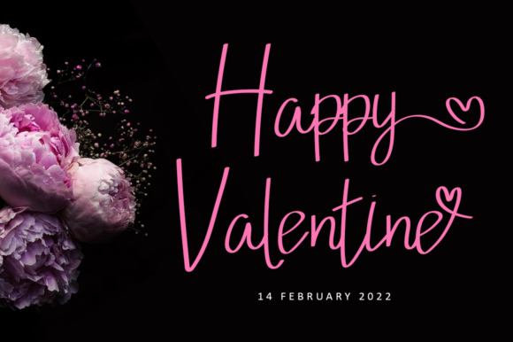 Loving February Font PNG with transparent background - Preview 2