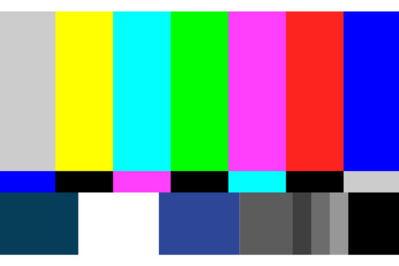 No Signal TV Test Pattern Vector.