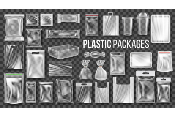 Plastic Packages Transparent Wrap Set