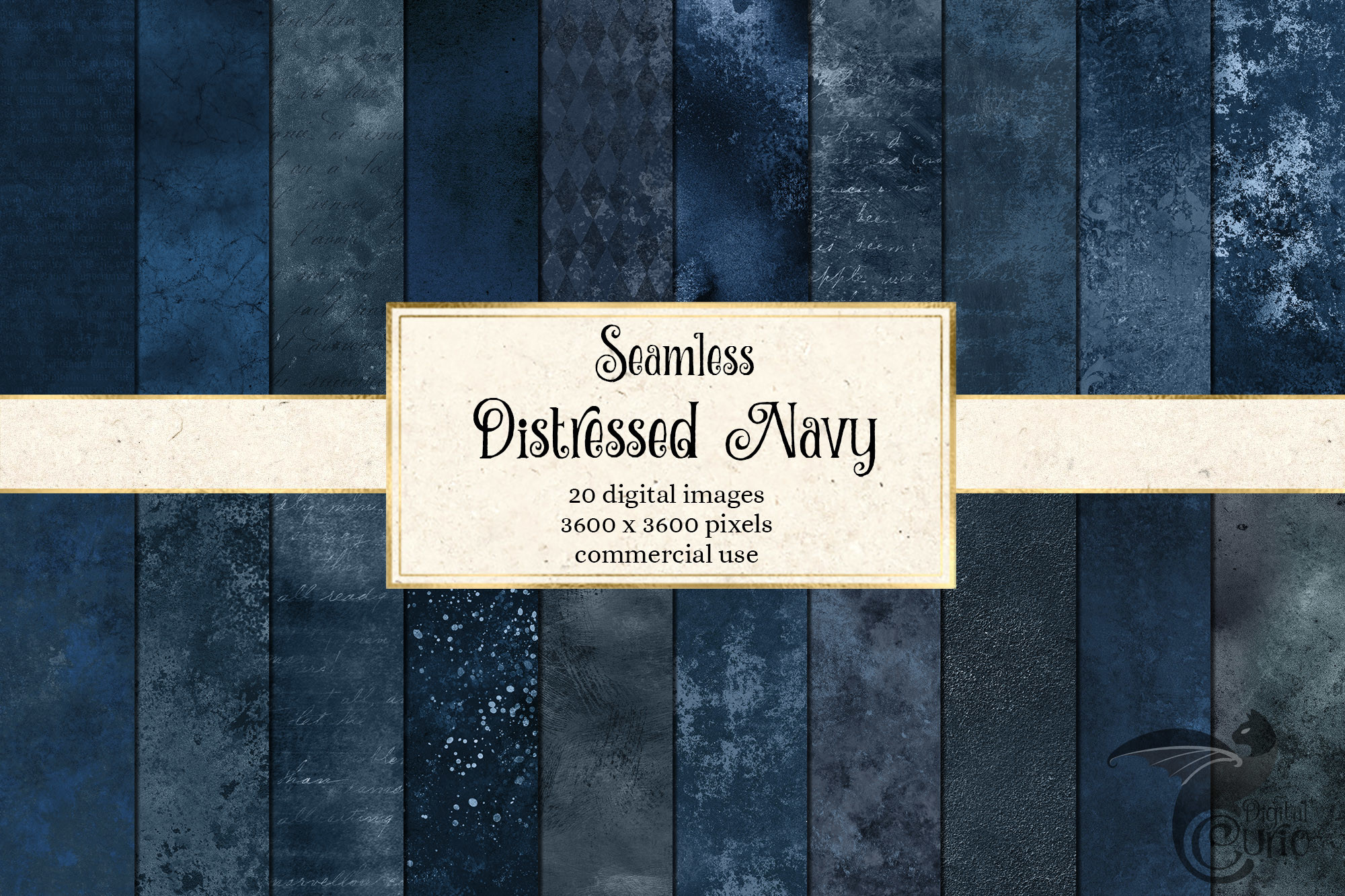 Seamless Distressed Navy Textures