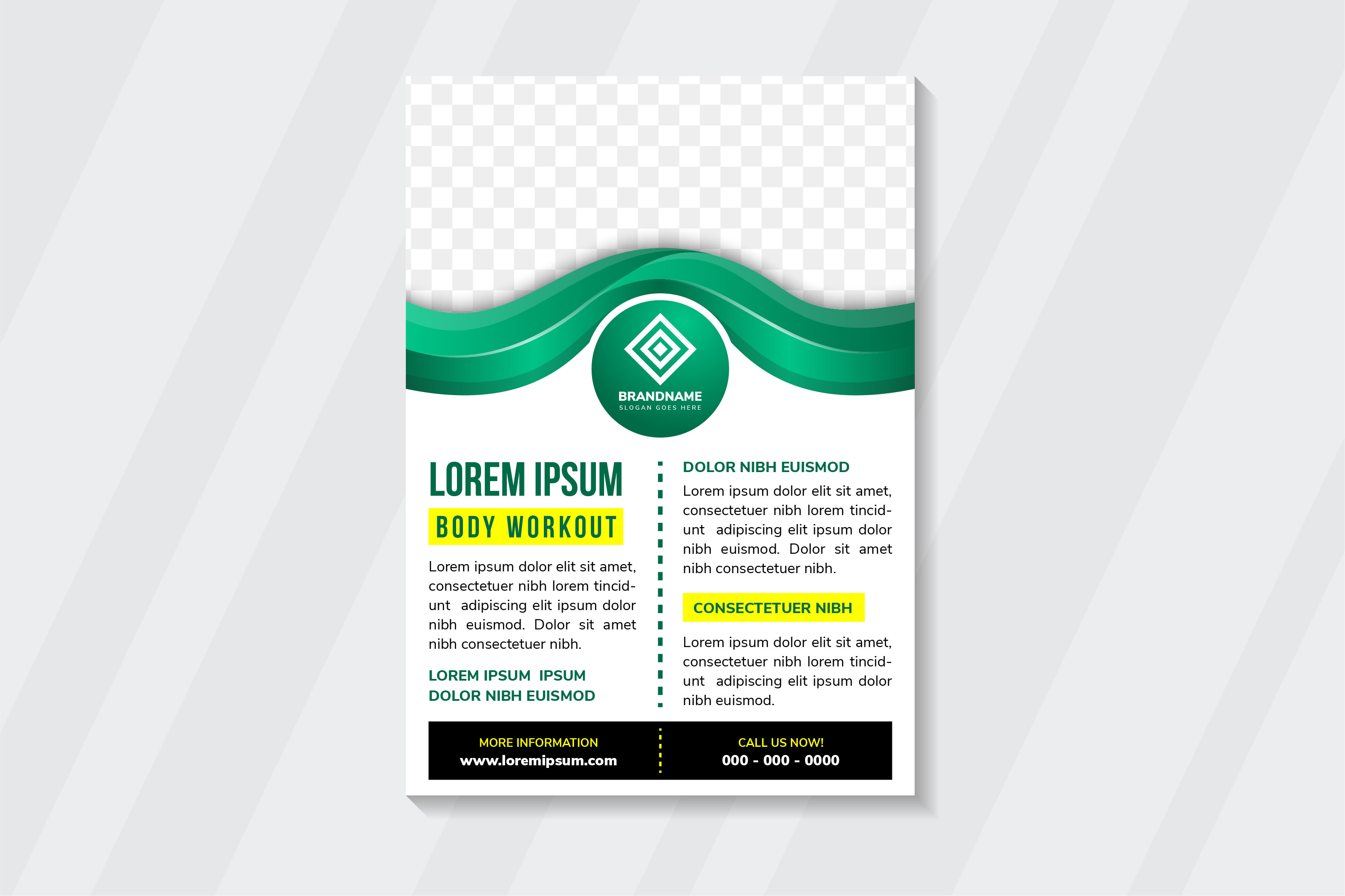 Body Work out Vertical Flyer Wave Graphic by noory.shopper · Creative ...