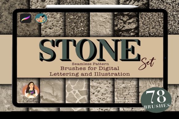78 Stone Procreate Brushes Graphic Brushes By myprintscollection