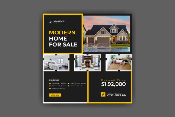 Preview of Real Estate Property Instagram Post real estate social media template