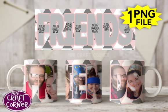 Sublimation Friend Mug Template Graphics