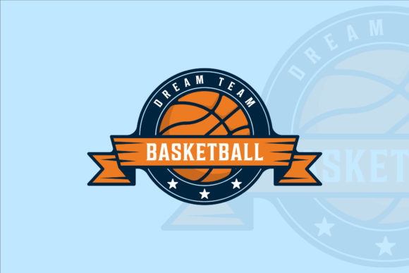 Basketball Logo Modern Vintage Vector