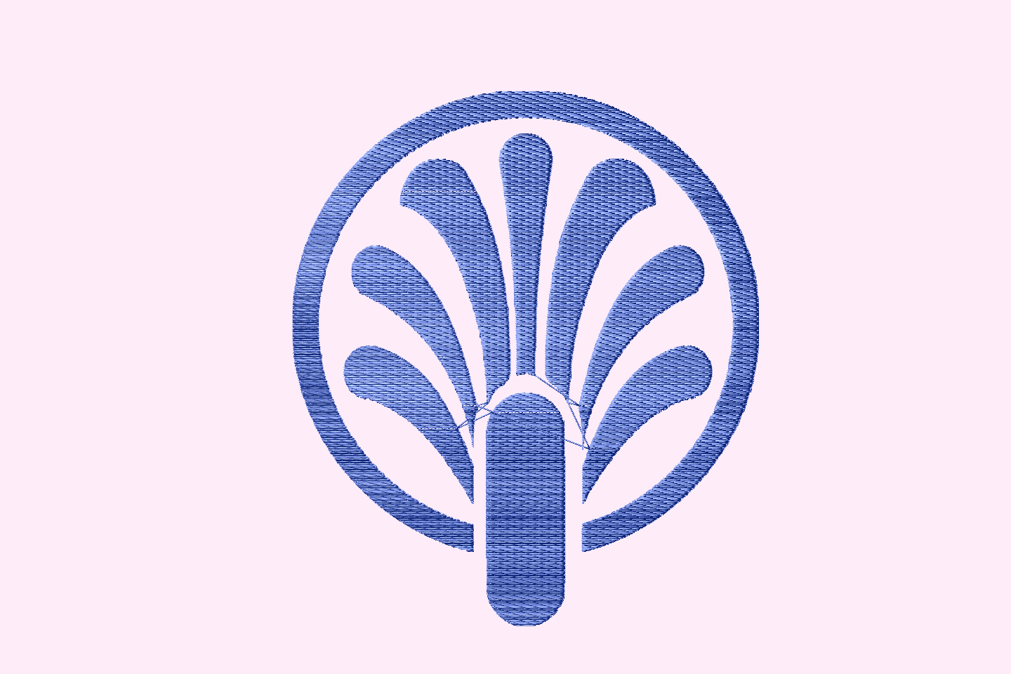 Blue Arabesque Palm