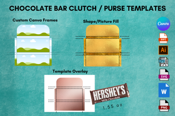 Canva Frame Chocolate Purse 1.55oz