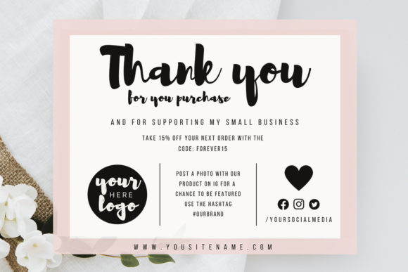 Editable Canva Thank You Card #1