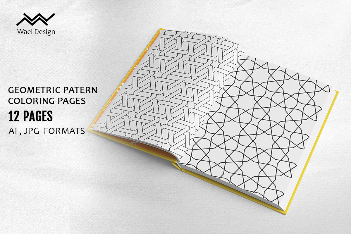 Geometric Pattern Coloring Pages Graphic by Waeldesign · Creative Fabrica