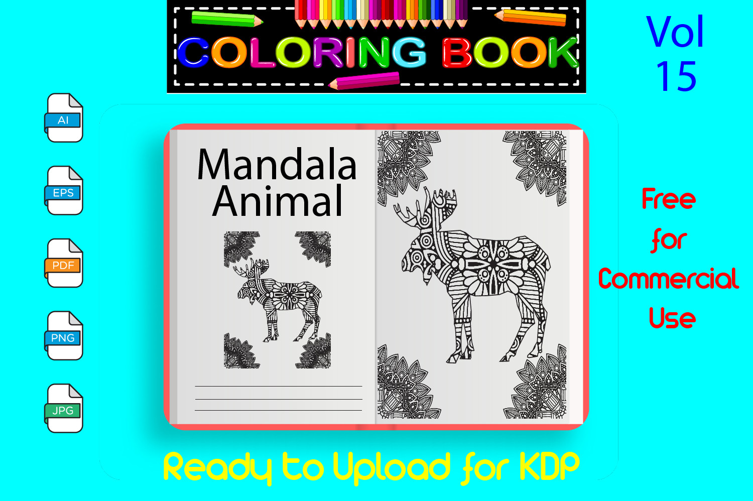 Mandala Animal - Coloring Book Pages KDP Graphic by Golam Kader Riad ...