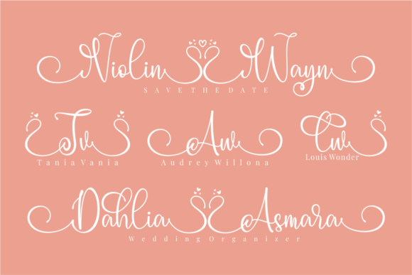Pinky Swan Font PNG with transparent background - Preview 2