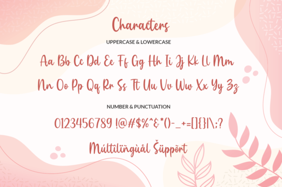 Scarlet Heart Font PNG with transparent background - Preview 4