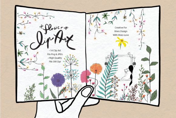 14 Flowers Clipart Set ^^