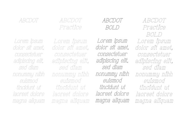 ABC Dot Practice Italic Bold Font - Preview 1