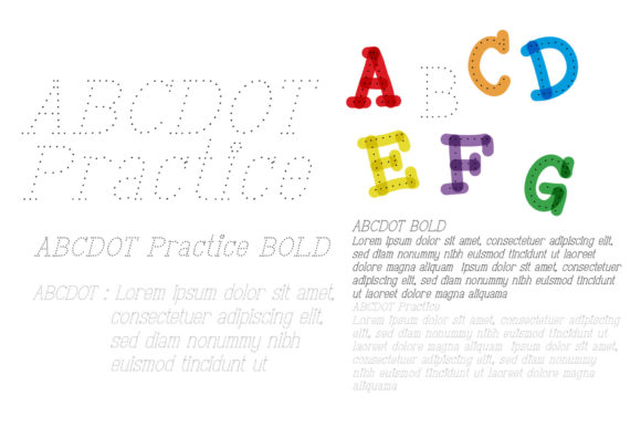 ABC Dot Practice Italic Bold Font - Preview 2