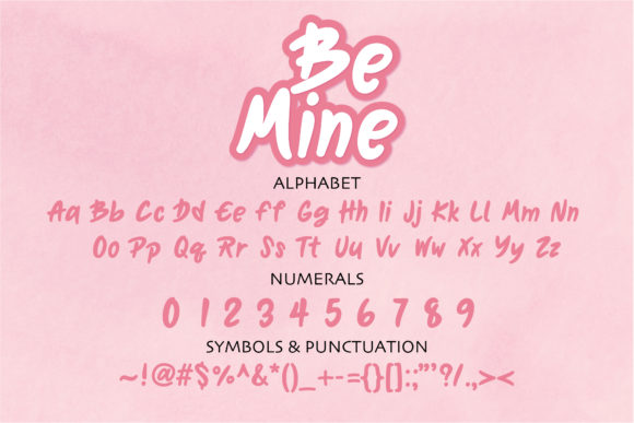 Be Mine Font - Preview 1