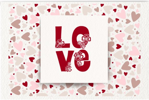 Clover in Love Font PNG with transparent background - Preview 1