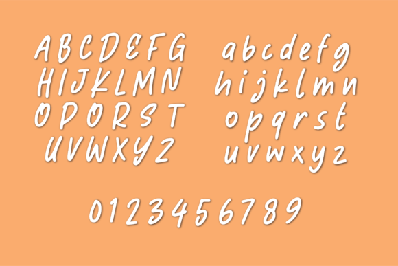 Farmhouse Handwriting Font PNG with transparent background - Preview 3