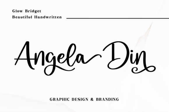 Glow Bridget Font PNG with transparent background - Preview 3