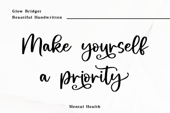 Glow Bridget Font PNG with transparent background - Preview 5