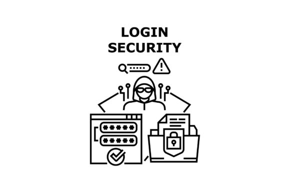 Login Security Icon Vector Illustration