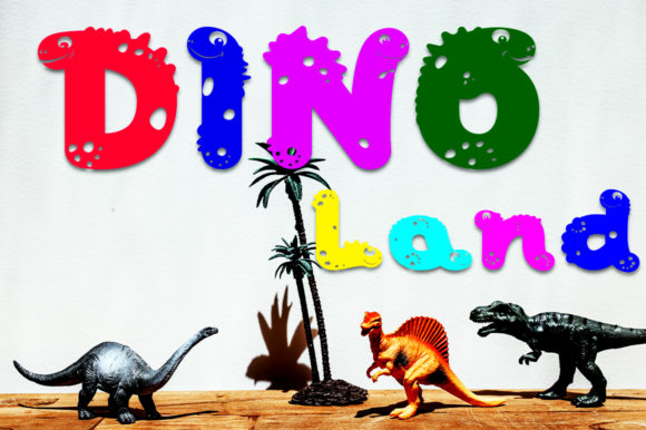 Lucky Dino Font PNG with transparent background - Preview 2
