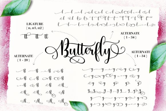 Madelyn Calligraphy Font PNG with transparent background - Preview 4
