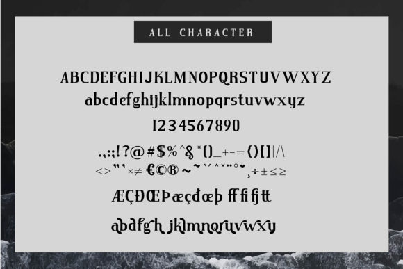 Romard Font PNG with transparent background - Preview 5