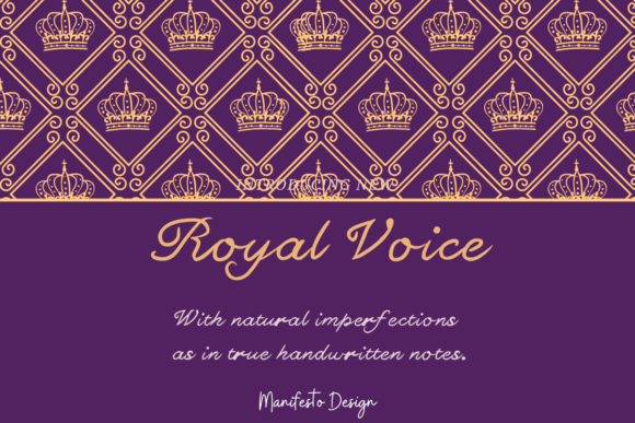 Royal Voice Font PNG with transparent background - Preview 1