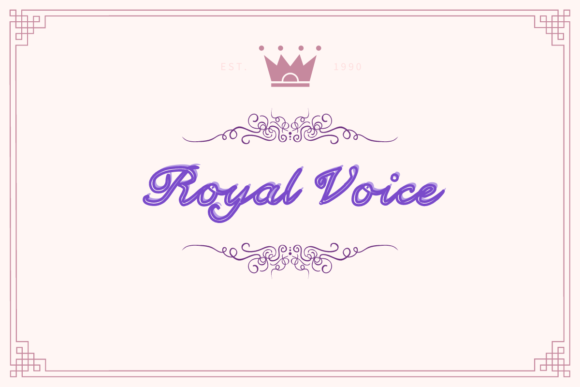 Royal Voice Font PNG with transparent background - Preview 3