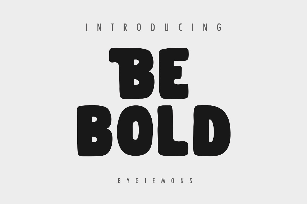 Be Bold preview, thick decorative display font