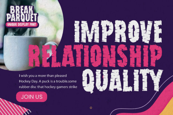 Break Parquet Font PNG with transparent background - Preview 1