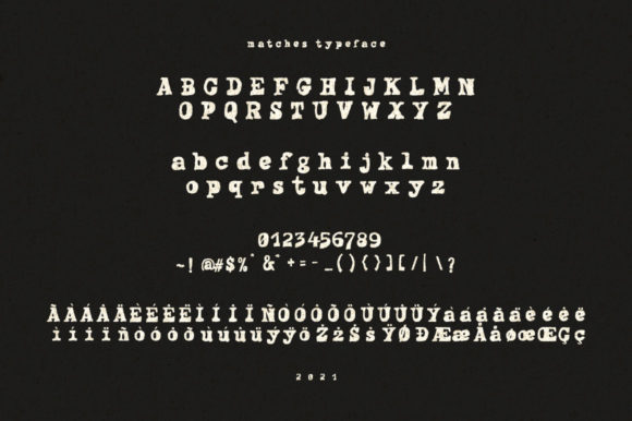 Matches Font font preview - 4