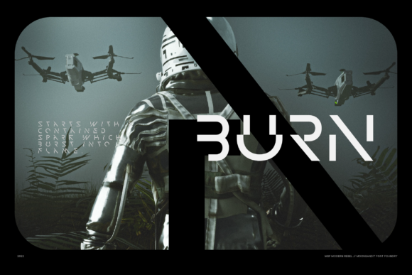 Modern Rebel Font PNG with transparent background - Preview 1