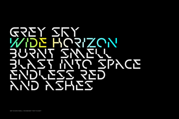 Modern Rebel Font PNG with transparent background - Preview 2
