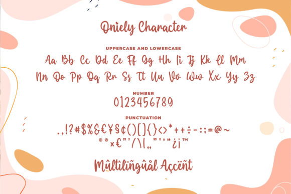 Oniely Font PNG with transparent background - Preview 4