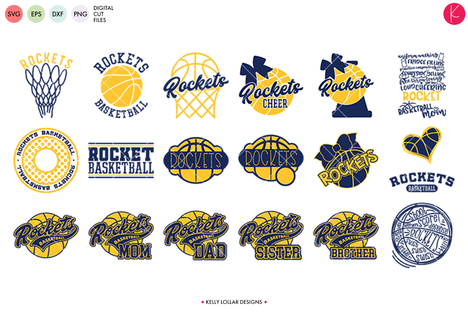 Rockets Basketball Bundle Graphic by kellylollar · Creative Fabrica