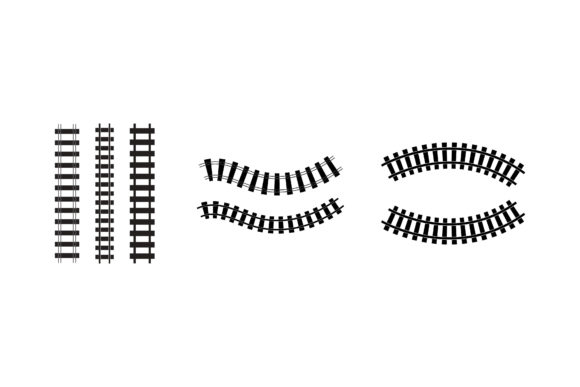 Train Tracks Logo Vector