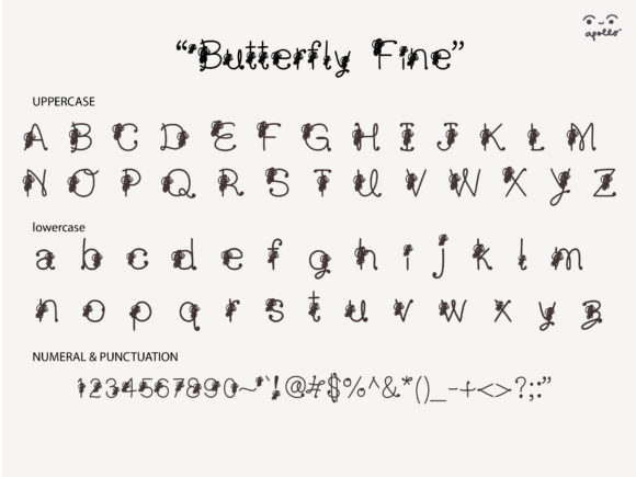 Butterfly Fine Font - Preview 1