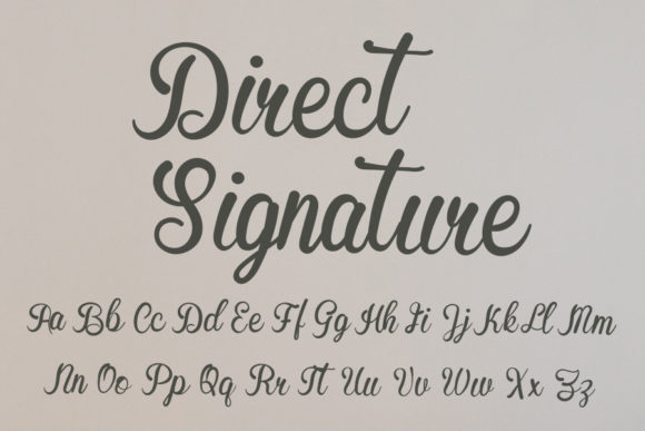 Direct Signature Font - Preview 3