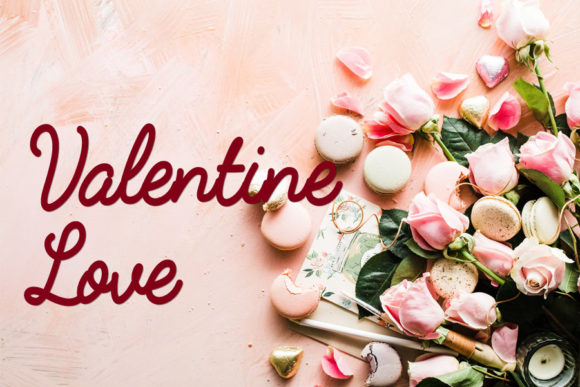 Flower Valentine Font PNG with transparent background - Preview 1