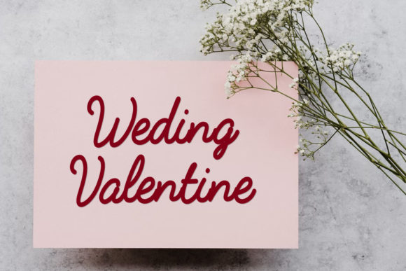 Flower Valentine Font PNG with transparent background - Preview 2