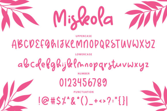 Miskola Font PNG with transparent background - Preview 2