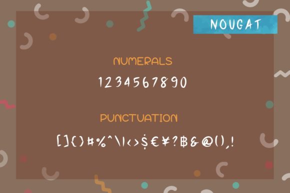 Nougat Font PNG with transparent background - Preview 2