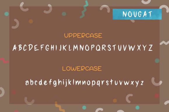 Nougat Font PNG with transparent background - Preview 1