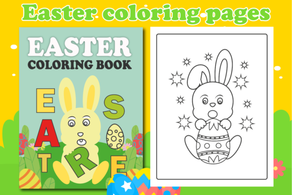 Easter Coloring Pages for Kids Graphic by Adobe Master · Creative Fabrica