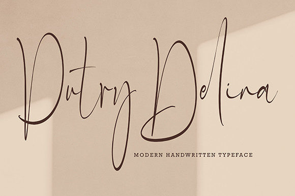 Putry Delina Font PNG with transparent background - Preview 2
