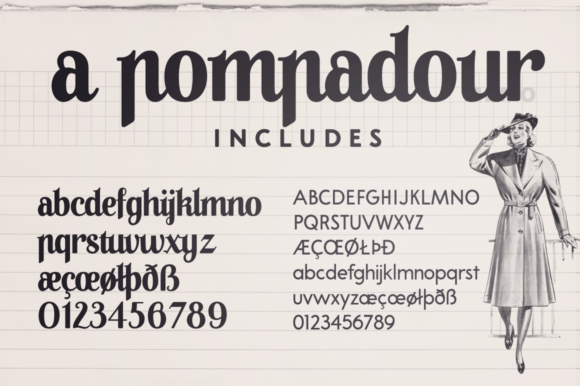 A Pompadour Font - Preview 1
