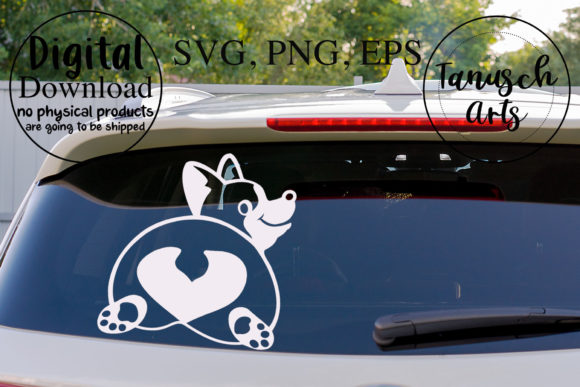 Corgi butt SVG car sticker cut file funny die-cut decal for Cricut vinyl cutting
